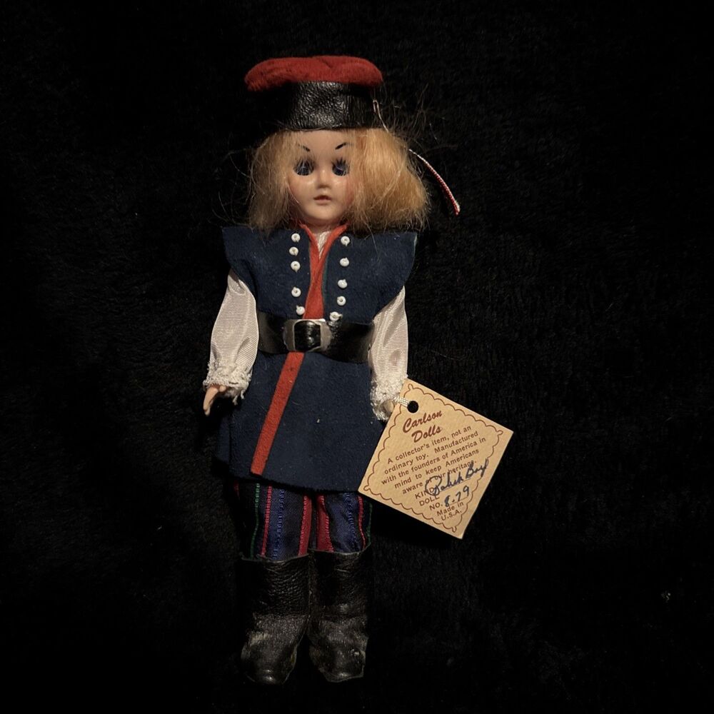 Vintage 1950s Carlson Dolls Polish Boy Doll No 8-79 7.5"